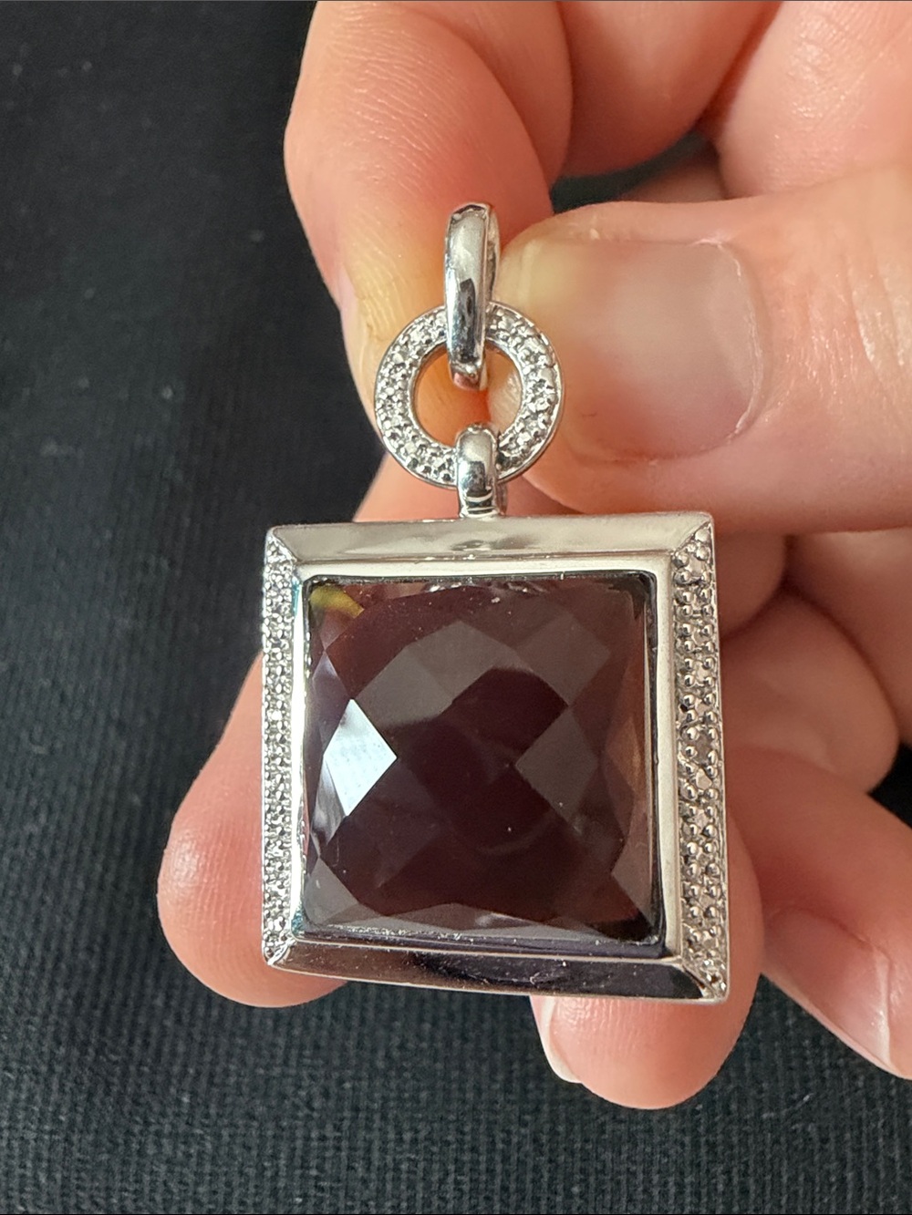 Large 925 sterling silver statement contemporary pendant